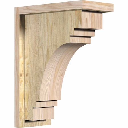 Ekena Millwork Pescadero Rough Sawn Corbel w/Backplate, Douglas Fir, 6"W x 12"D x 16"H COR06X12X16PEC01RDF